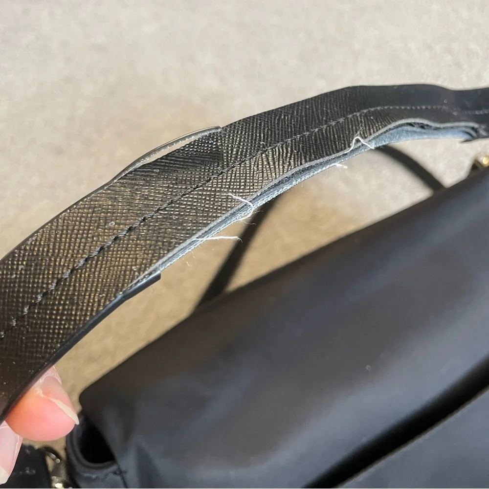 Kate Spade Black Nylon Messenger Bag/Tote/Purse - Picture 6 of 12